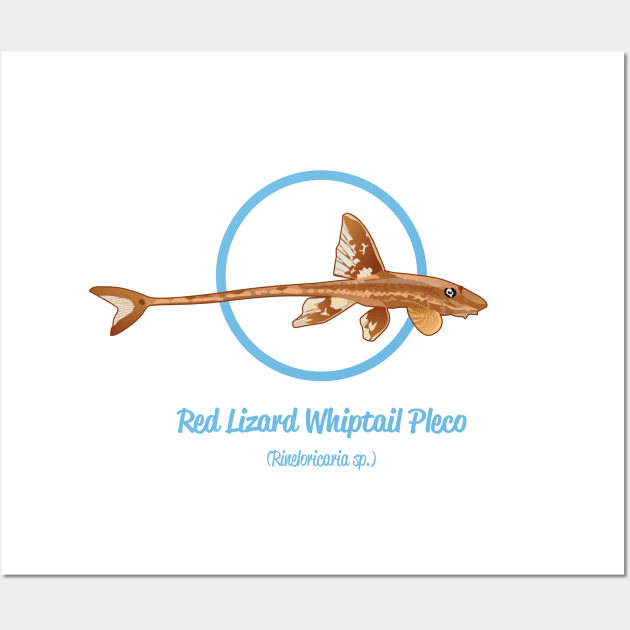 Red Lizard Whiptail Pleco Wall Art by Reefhorse